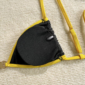 Viviblook Z324ST01 Women Split <b>Swimsuit</b> Beachwear Vacation Set New Sexy Bra Thong Asymmetrical <b>Skirt</b> Three Piece Bikini Set - Product Image 4