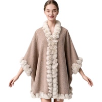 Châle en fausse fourrure pour femme, châle d'hiver haut de gamme, nouvelle arrivée, châle en fausse fourrure de lapin noir, écharpe en polyester