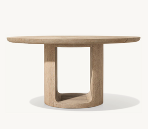 Utdoor-mesa de comedor redonda de madera de teca para exterior, muebles modernos para patio y jardín - Product Image 1