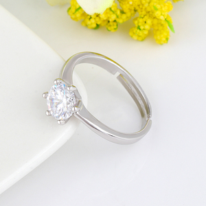 Anillo de Boda Clásico 2026 con Engaste de Seis Garras, de Cobre Ecológico con Zirconio Grabado, Anillo de Compromiso Eterno - Product Image 4