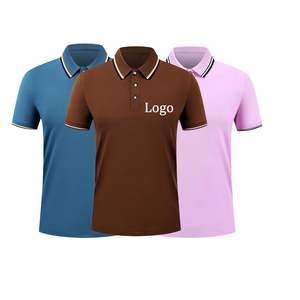 Logo personnalisé Broderie Impression Manches Courtes Coton Peigné École Sport Hommes Polo - Product Image 1