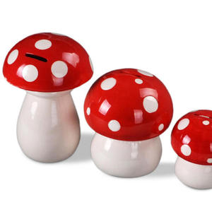 Tirelire en céramique en forme de champignon pour enfants, décoration de chambre, vente en gros - Product Image 3