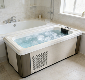 Indoor Ice <b>Bath</b> Barrel With Built-In Water Chiller Filter Ozone Spa Therapy Design All-in-One Cold Plunge - Product Image 1
