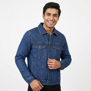 2026 Winter Outdoor Sports Full Sleeve Denim <b>Jacket</b> for Men High Quality Breathable <b>Waterproof</b> OEM Serviced <b>Plus</b> <b>Size</b> - Product Image 1