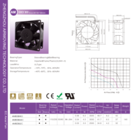 Ventilateur axial EC AM8038HEC 80x80x38mm, ventilateur axial 8038, moteur de refroidisseur d'air EC 220V, ventilateur EC sans balais 8038
