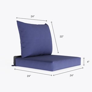 Outdoor Seat Cushion 24x24 In Rectangular <b>Waterproof</b> PP Cotton Filling Single <b>Sofa</b> Use - Product Image 1