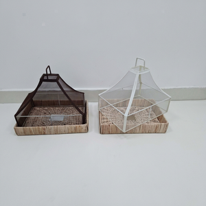 ตะกร้าไม้ไผ่สำหรับตกแต่งงานแฮนด์เมดหม้อเสิร์ฟอาหารสำหรับบ้าน - Product Image 1