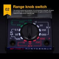 Mini multimètre analogique, outil AC/DC 1000V, voltmètre 250mA, ampèremètre, résistance 1K, multimètre de tension à pointeur portatif