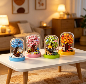 Bloques de Construcción Educativos DIY de Micropartículas, Casa del Árbol de las Cuatro Estaciones, Modelo de Juguete de Ensamblaje con <span class=keywords><strong>Vista</strong></span> a la Calle, Plástico ABS para Unisex - Product Image 1