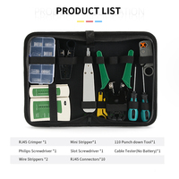 Kit d'outils de sertissage RJ45 professionnel pour câbles réseau CAT5/CAT6, testeur de câbles LAN et outils de réparation réseau
