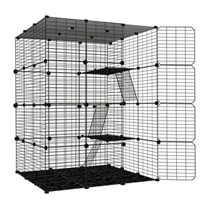 Populaire bricolage maison animal de compagnie pliable <span class=keywords><strong>Cage</strong></span> Portable chien clôture parc multicouche mobile chat <span class=keywords><strong>Cage</strong></span> - Product Image 2