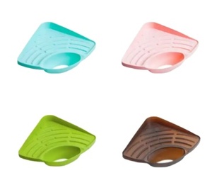 Nuevo y práctico estante de almacenamiento de esquina para fregadero de cocina, soporte de esponja, bandeja montada en la pared, estante organizador de cocina, accesorios, estante de especias - Product Image 3