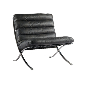 OEM ODM lujo calidad Metal acero Base Vintage cuero marrón asiento <span class=keywords><strong>Barcelona</strong></span> silla sofá con pie taburete sala de estar dormitorio - Product Image 3