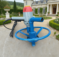 Petite machine de forage de puits d'eau électrique portative Small Rig 2200W, profondeur 60m, 100mm, avec boîte de vitesses rotative et roulement, pour ferme et maison
