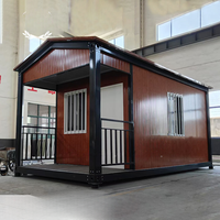 Structure de maison préfabriquée en acier respirante et détachable, type conteneur de bureau carré, avec panneaux sandwich à verrouillage rapide pour snack-bar, marque SS, garantie 1 an