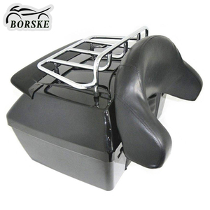 Accesorios para Motocicleta, Baúl Superior para Motocicleta, Caja de Equipaje Trasera con <span class=keywords><strong>Respaldo</strong></span> y Estante para Harley - Product Image 5