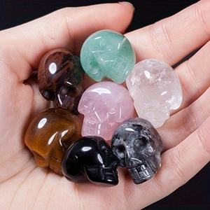 Halloween Horror CraftSemi-Precious Stone Artículo caliente para Comercio exterior <span class=keywords><strong>Ghost</strong></span> Head Raw Crystal Skulls Tallado - Product Image 4