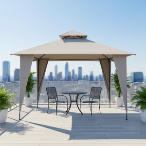 Pergola <span class=keywords><strong>Bennos</strong></span> Garden en PVC et polyester, revêtement en poudre PVC, écologique, imperméable, 3,5 x 3,5 m, multicolores, avec trou de ventilation - Product Image 1