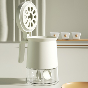 Pot de rangement en verre pour condiments, pot à épices domestique, pot à sel et sucre avec cuillère, <span class=keywords><strong>accessoires</strong></span> de cuisine et de restaurant en gros - Product Image 3