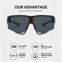 Ensemble de lunettes de cyclisme sportives en gros, monture PC, verres TAC polarisés interchangeables, 3 lentilles, coupe-vent pour hommes et femmes