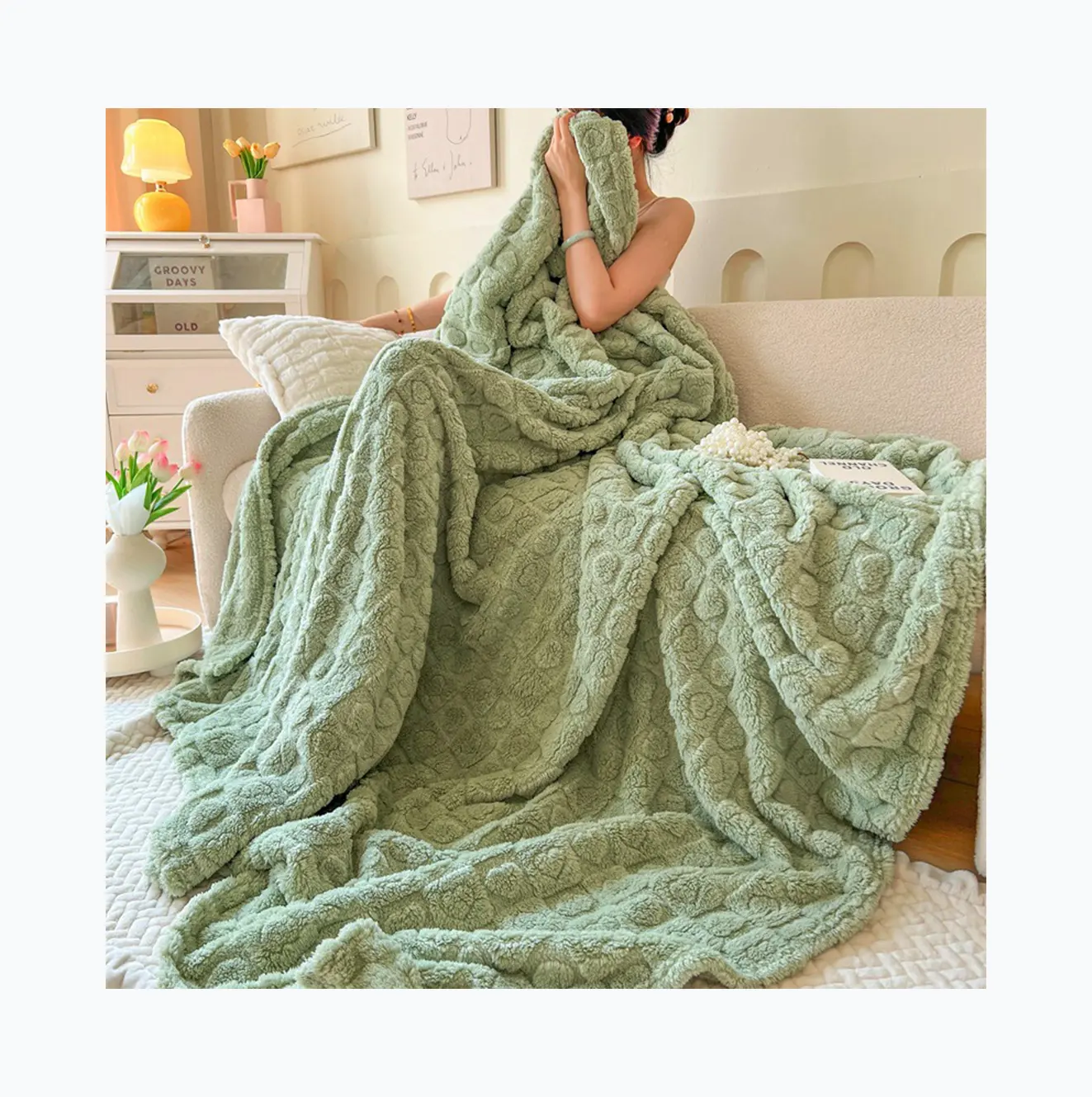 Assorted Bright Colors Blanket Competitive Price soft warm luxury home textiles for all season