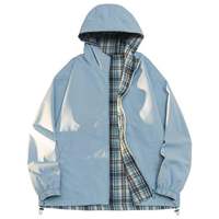 Veste à capuche réversible pour homme, blousons bombardiers décontractés, coupe-vent réversible d'extérieur, d'automne et d'hiver, manteaux élégants