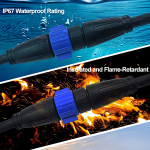 Bayonet nối dây không thấm nước M19 3 + 5 9 pin overmolded lai Cáp IP68 cho ánh sáng sân khấu tín hiệu âm thanh kết nối điện - Product Image 4