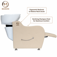 Fauteuil de lavage moderne et réglable en cuir PU, hydraulique, professionnel, pour salon de beauté et spa commercial, imperméable et durable