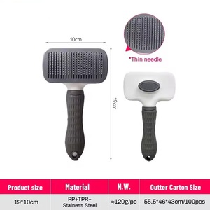 Factory Direct Sale Self Cleaning <b>Pet</b> Massage Comb with Washable Handle and One Click for Cats Dogs Grooming Deshedding - Product Image 2