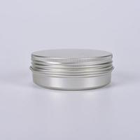 Boîte en aluminium ronde vide avec couvercle à vis, 15ml, 50ml, 60ml, 100ml, pour cosmétiques, boîte métallique argentée