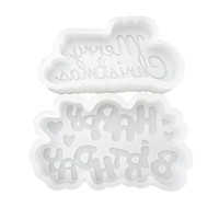 Fabrik direkt alles Gute zum Geburtstag Weihnachten Silikon Kerzen form Weihrauch Kerzen dekoration Backen Fondant liefert