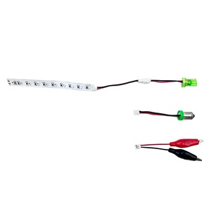 Bande LED pour machine de flipper, éclairage vert, 4 pouces, DC 6.3V, 10 LED 2835SMD, avec connecteurs à clip BA9S 194 - Product Image 3
