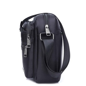 Unisex Nylon Messenger Bag Zipper Closure Multi Pocket 5 Inch Men's Shoulder Bag Daily Use All Seasons - Product Image 2