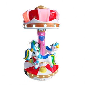 Mini carrousel en fibre de verre à monnayeur, 3 places, certifié CE, 150 kg, garantie 1 an, pour usage extérieur dans les centres commerciaux - Product Image 5
