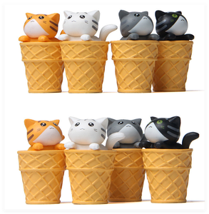 Chat <span class=keywords><strong>de</strong></span> dessin animé réaliste en forme <span class=keywords><strong>de</strong></span> cône <span class=keywords><strong>de</strong></span> crème glacée, figurines miniatures 3D, nourriture pour <span class=keywords><strong>maison</strong></span> <span class=keywords><strong>de</strong></span> poupée, statue en résine, fabricant <span class=keywords><strong>de</strong></span> jouets pour enfants, cuisine - Product Image 5