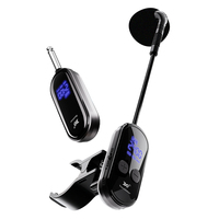 Plug and Play 2.4G Wireless Clip-On Instrument Microphone with 3D Reverb for Flute