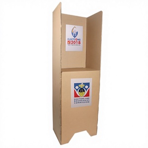 Cabina de Votación de Cartón Reciclado Ecológico Corrugado Personalizada, Suministro de Fábrica, Venta al Por Mayor - Product Image 1