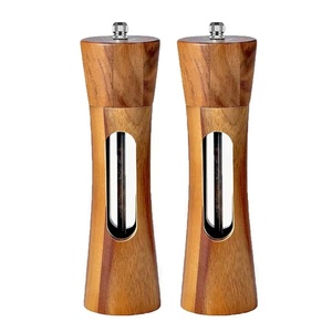 Premium Eco-Friendly Acacia Wood Salt and <b>Pepper</b> <b>Grinder</b> Set Manual Adjustable Wooden Mills with Ceramic/Stainless Steel Core - Product Image 6