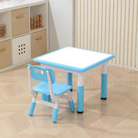 Ensemble table et chaise pour enfants, éducation préscolaire, plastique écologique, hauteur réglable, sécurité, chambre d'enfant, salon