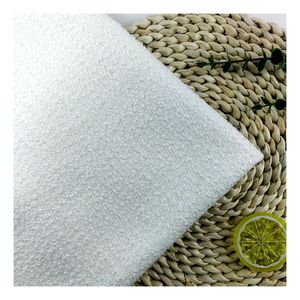 2024 automne et hiver tissus 100% polyester blanc tissage tweed <span class=keywords><strong>tissu</strong></span> <span class=keywords><strong>pour</strong></span> pardessus femme - Product Image 1