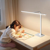 Lampe de table LED à hauteur réglable, sans éblouissement, lumière de bureau à spectre complet avec télécommande séparée, lumière intelligente