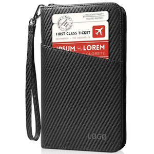 Cartera de Viaje Familiar con Bloqueo RFID, Capacidad para 6 Pasaportes, Funda de Cuero de Grano Completo Personalizada 2026 para Hombres y Mujeres - Product Image 1