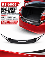 Protection de pare-chocs arrière en ABS de haute qualité PONYAN pour Toyota Vios 2013-ON avec garniture chromée pour coffre arrière