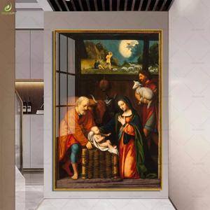 Peinture sur toile classique, art mural religieux, images, affiches vintage, peinture à l'huile, peinture faite à la main pour le salon, décoration de la maison - Product Image 2