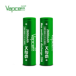 Harga pabrik 18650 baterai Vapcell INR 18650 K26 2600mAh 3.7V 25A baterai Li-ion isi ulang untuk Senter - Product Image 2