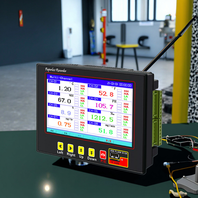 Multi Channel Universal Input Paperless Recorder Data Logger 4-20mA Thermocouple RTD RS485 Modbus Color Screen