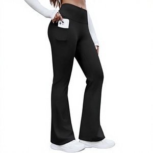 <b>High</b> <b>Waist</b> Breathable <b>Thick</b> Velour Solid Vintage Style Full Length Knitted Pants <b>Leggings</b> for Summer - Product Image 2