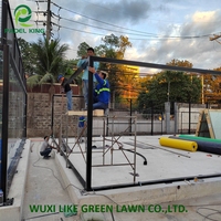 Terrain de padel super panoramique, construction en structure métallique, pour entraînement professionnel et compétition internationale