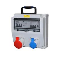 Caja de Conexión Industrial Portátil IP67 Impermeable 16A 32A CEE/IEC, Caja de Distribución de Energía para Obras de Construcción en Exteriores