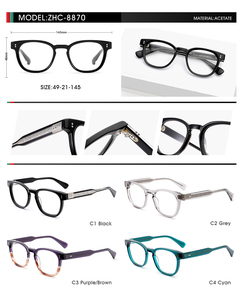 Montures optiques classiques en acétate noir, montures de lunettes vintage avec rivets pour hommes et femmes, lunettes de luxe faites à la main, lunettes de prescription - Product Image 2